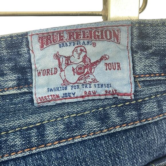 True Religion Cotton Joey Flare Low Rise Jeans Y2K Dark Wash Women's 31x34 NEW - Picture 12 of 13